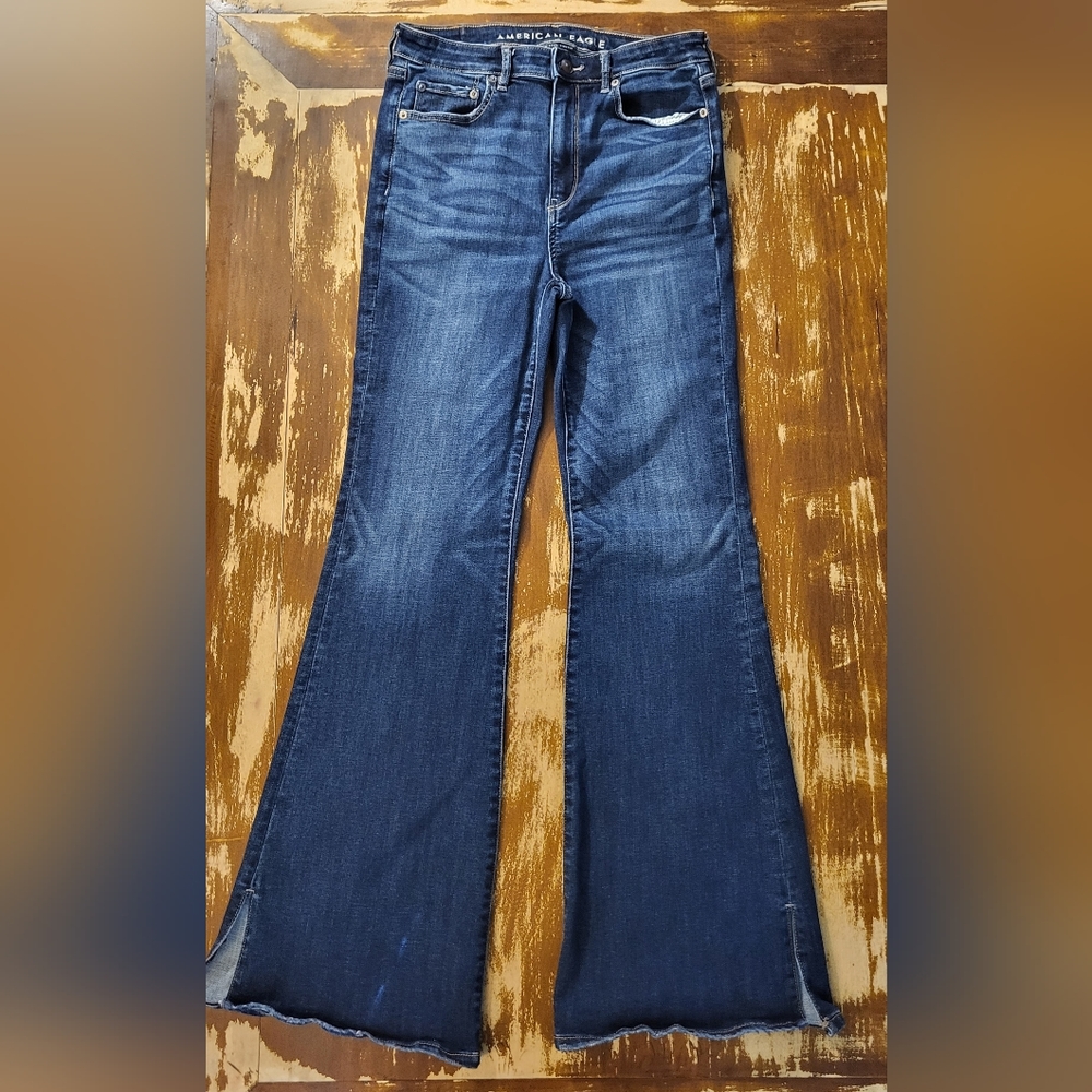 American Eagle-Women's Super Hi-Rise Flare-Sz 8 Regular-WORN ONCE!